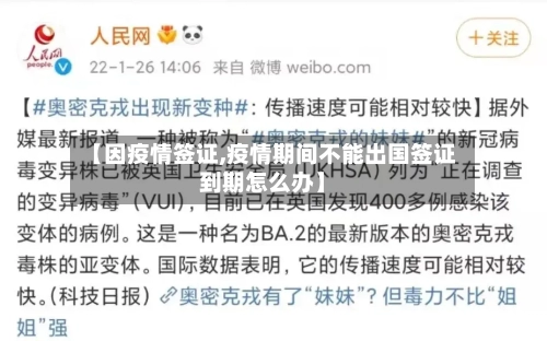 【因疫情签证,疫情期间不能出国签证到期怎么办】-第2张图片