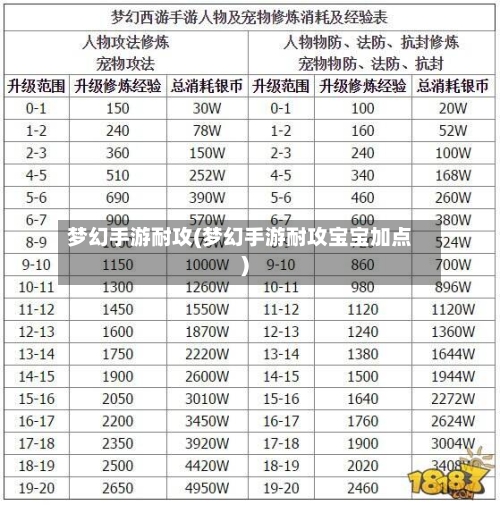 梦幻手游耐攻(梦幻手游耐攻宝宝加点)