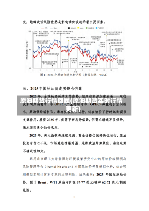 原油期货行情回顾(原油期货实时行情更新)