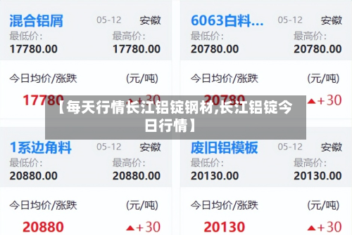 【每天行情长江铝锭钢材,长江铝锭今日行情】