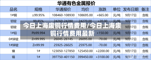 今日上海废铜行情费用/今日上海废铜行情费用最新-第2张图片
