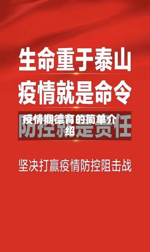 疫情期德育的简单介绍