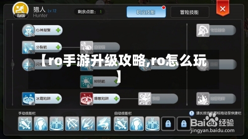 【ro手游升级攻略,ro怎么玩】