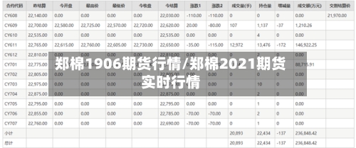 郑棉1906期货行情/郑棉2021期货实时行情-第2张图片