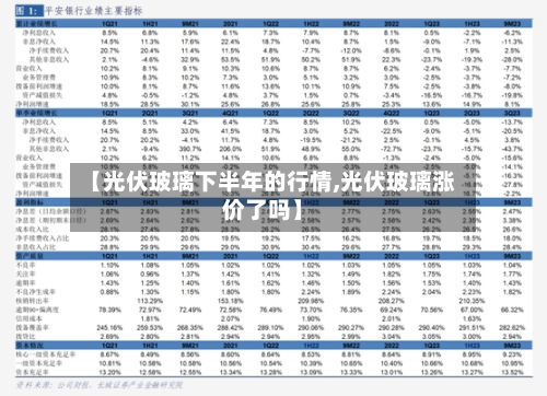 【光伏玻璃下半年的行情,光伏玻璃涨价了吗】-第2张图片