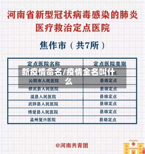新疫情命名/疫情全名叫什么-第2张图片