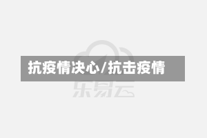 抗疫情决心/抗击疫情