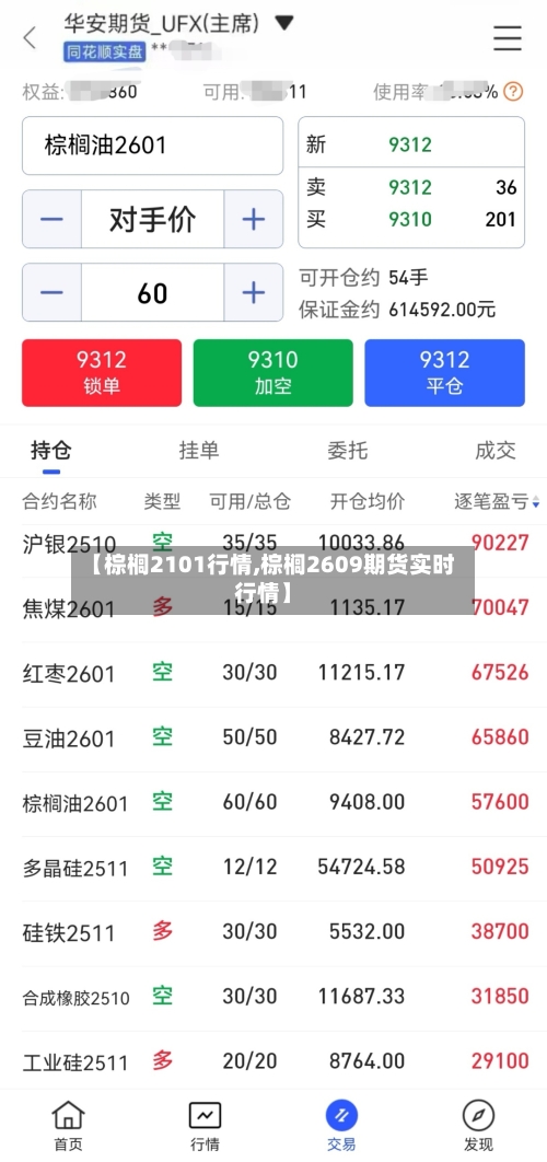 【棕榈2101行情,棕榈2609期货实时行情】