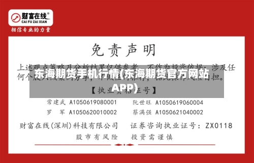 东海期货手机行情(东海期货官方网站APP)