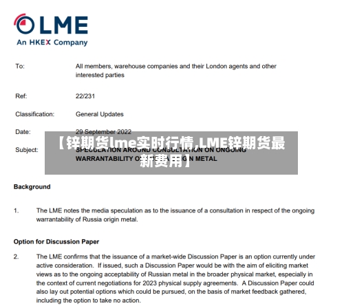 【锌期货lme实时行情,LME锌期货最新费用】