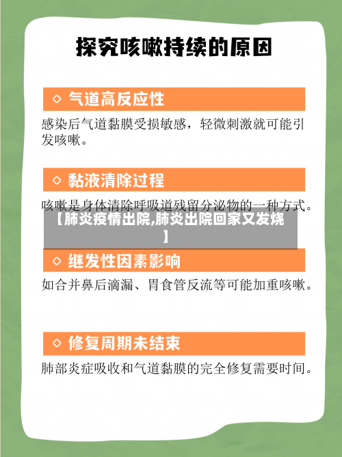 【肺炎疫情出院,肺炎出院回家又发烧】-第2张图片