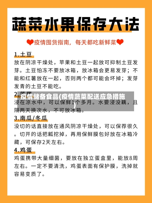 疫情储备食品(疫情蔬菜配送应急措施)