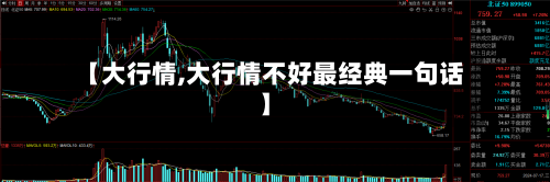 【大行情,大行情不好最经典一句话】