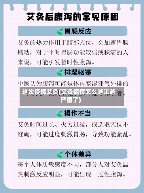 这次疫情艾灸(艾灸病情怎么越来越严重了)