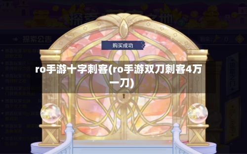 ro手游十字刺客(ro手游双刀刺客4万一刀)-第2张图片