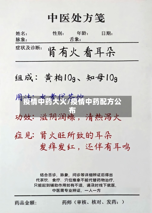 疫情中药大火/疫情中药配方公布
