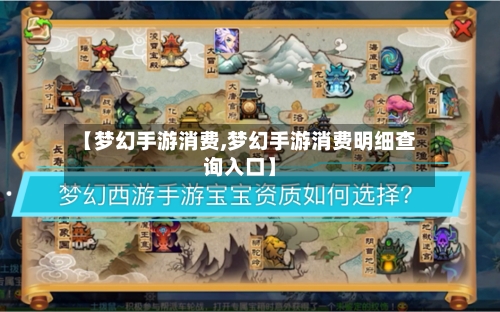 【梦幻手游消费,梦幻手游消费明细查询入口】
