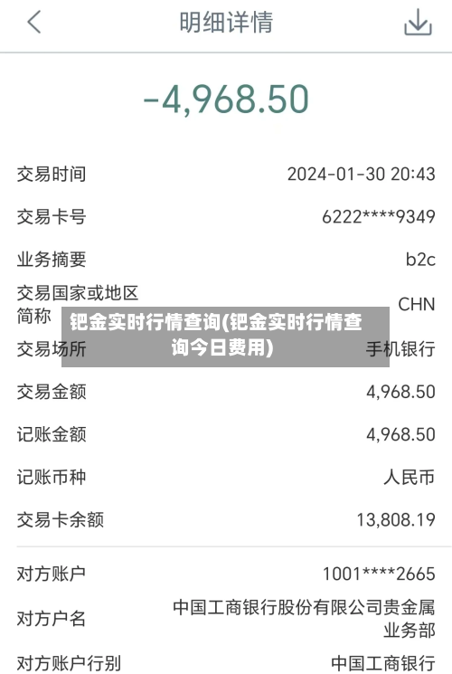 钯金实时行情查询(钯金实时行情查询今日费用)