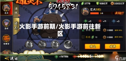 火影手游前期/火影手游前往新区
