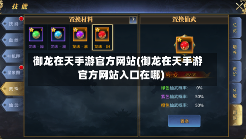 御龙在天手游官方网站(御龙在天手游官方网站入口在哪)