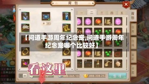 【问道手游周年纪念宠,问道手游周年纪念宠哪个比较好】