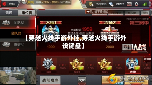 【穿越火线手游外挂,穿越火线手游外设键盘】-第2张图片