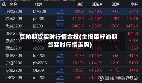 豆粕期货实时行情金投(金投菜籽油期货实时行情走势)