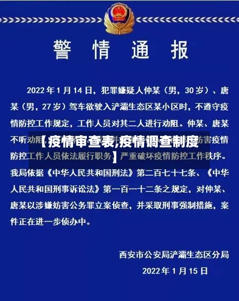 【疫情审查表,疫情调查制度】