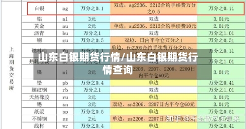 山东白银期货行情/山东白银期货行情查询