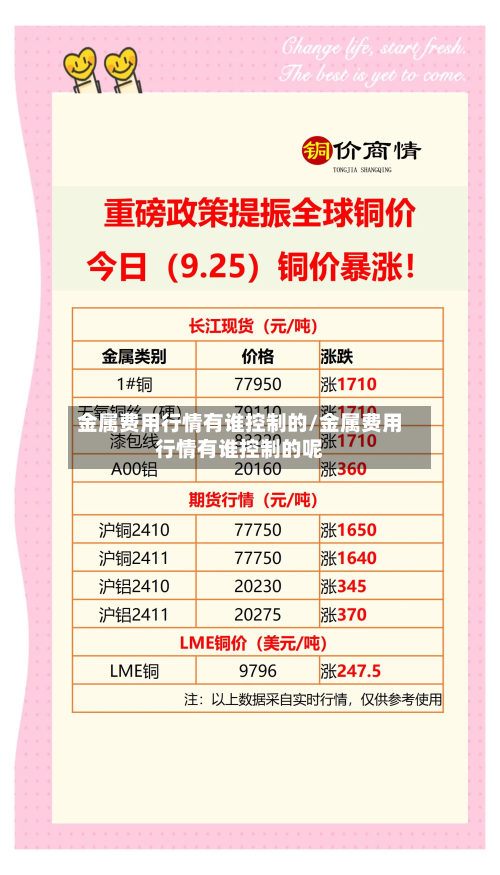 金属费用行情有谁控制的/金属费用行情有谁控制的呢-第2张图片
