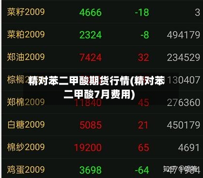 精对苯二甲酸期货行情(精对苯二甲酸7月费用)-第2张图片
