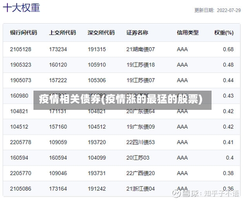 疫情相关债券(疫情涨的最猛的股票)-第3张图片