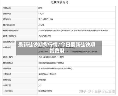 最新硅铁期货行情/今日最新硅铁期货费用
