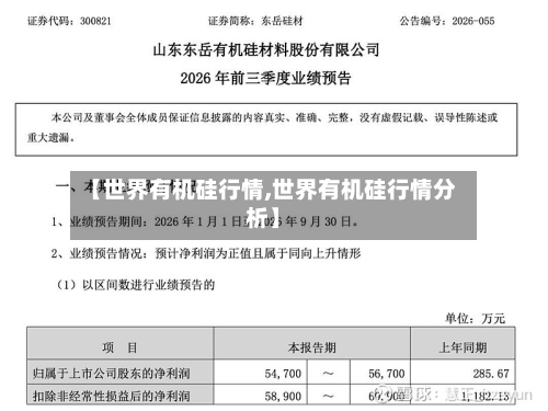 【世界有机硅行情,世界有机硅行情分析】-第2张图片