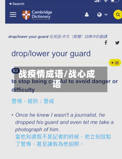 战疫情成语/战心成语-第3张图片