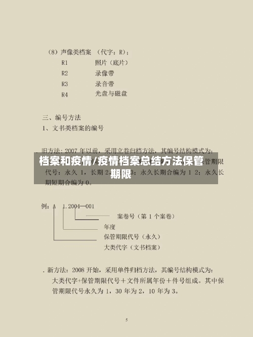 档案和疫情/疫情档案总结方法保管期限