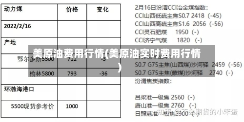 美原油费用行情(美原油实时费用行情)-第2张图片