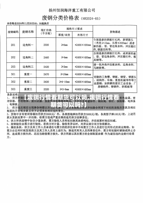 【废钢行情看期货可以吗,废钢行情看期货可以吗?】