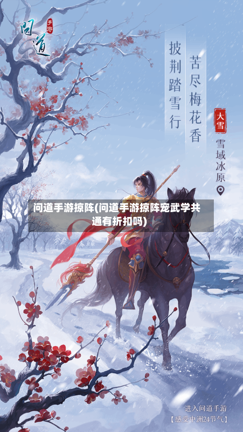 问道手游掠阵(问道手游掠阵宠武学共通有折扣吗)