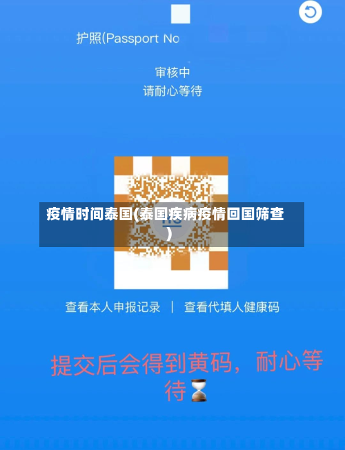 疫情时间泰国(泰国疾病疫情回国筛查)-第2张图片