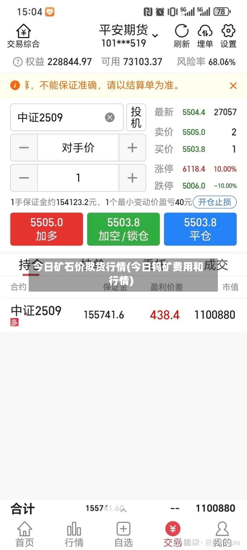 今日矿石价欺货行情(今日钨矿费用和行情)
