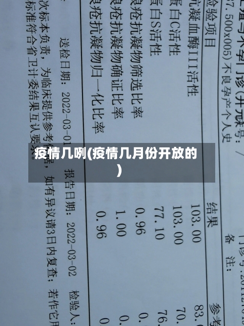 疫情几咧(疫情几月份开放的)-第2张图片