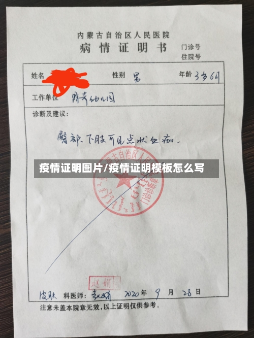 疫情证明图片/疫情证明模板怎么写