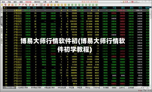博易大师行情软件初(博易大师行情软件初学教程)
