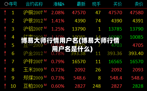 博易大师行情用户名(博易大师行情用户名是什么)