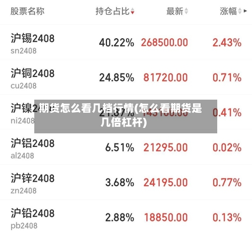 期货怎么看几档行情(怎么看期货是几倍杠杆)-第2张图片