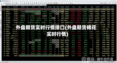 外盘期货实时行情接口(外盘期货棉花实时行情)-第3张图片