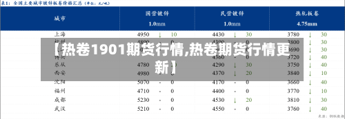 【热卷1901期货行情,热卷期货行情更新】-第2张图片