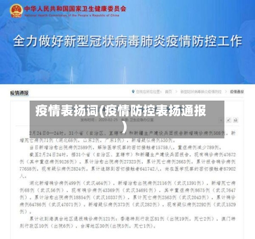 疫情表扬词(疫情防控表扬通报)-第2张图片