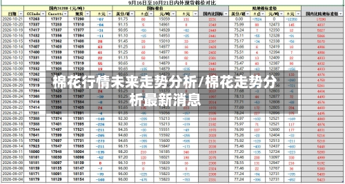 棉花行情未来走势分析/棉花走势分析最新消息
